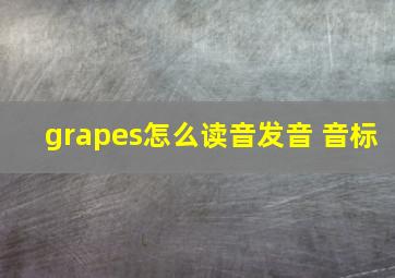 grapes怎么读音发音 音标